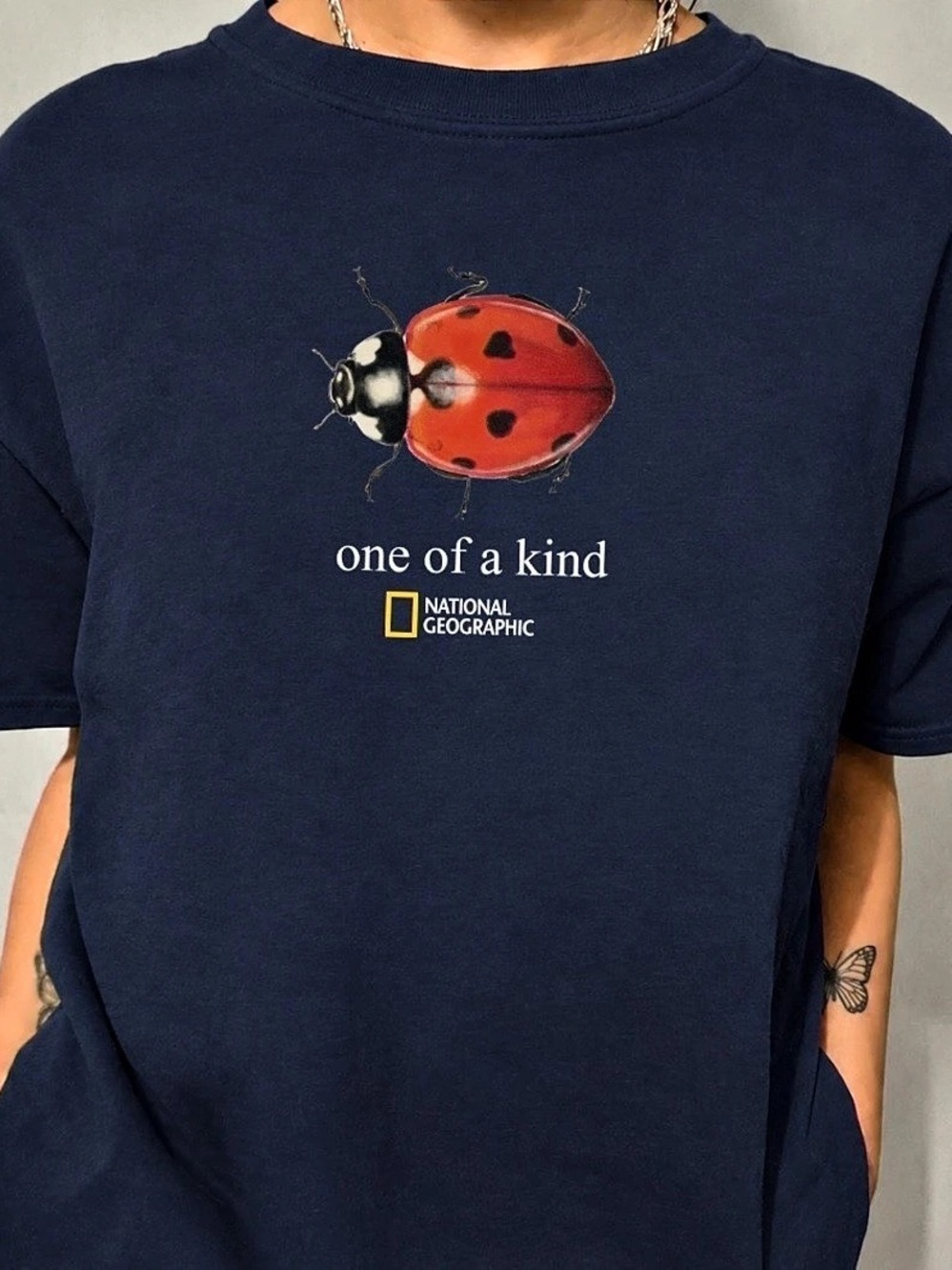 National Geographic Ladybug One of a Kind Graphic Tee in Navy